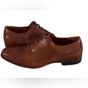 Wolf & Shepherd Closer Cap Toe Calfskin Lace Up Oxford Maple Tan Size 13